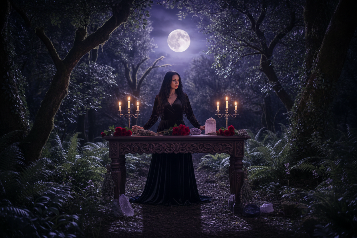 Our Process - Woman at Moon Altar