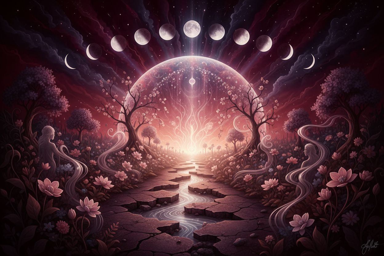 The Sacred Garden - Transformation with Burgundy